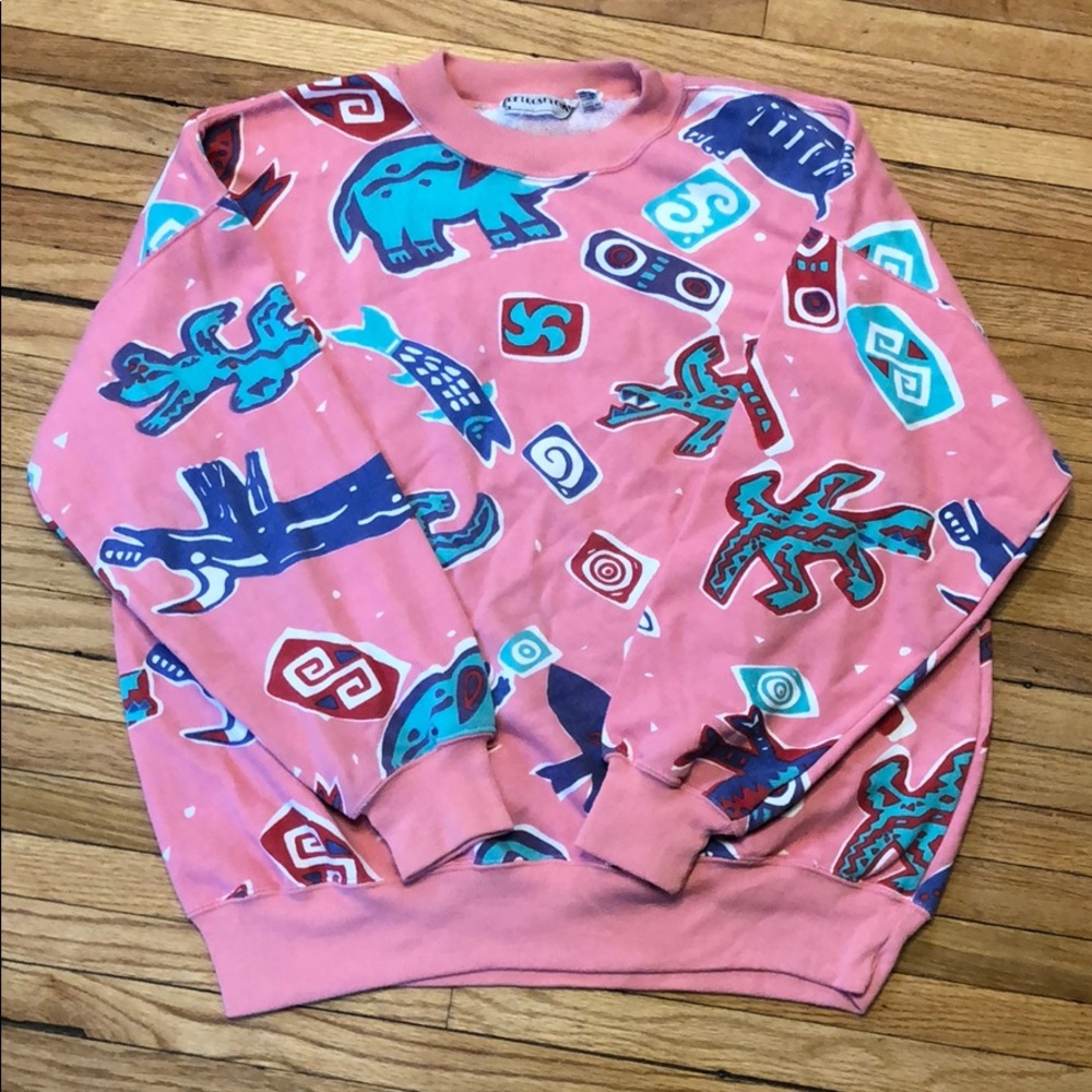 All Over Print Pink Animals Sweatshirt